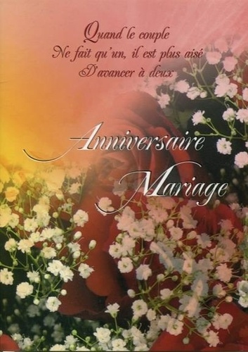 LOT DE 5 CARTES - ANNIVERSAIRE MARIAGE