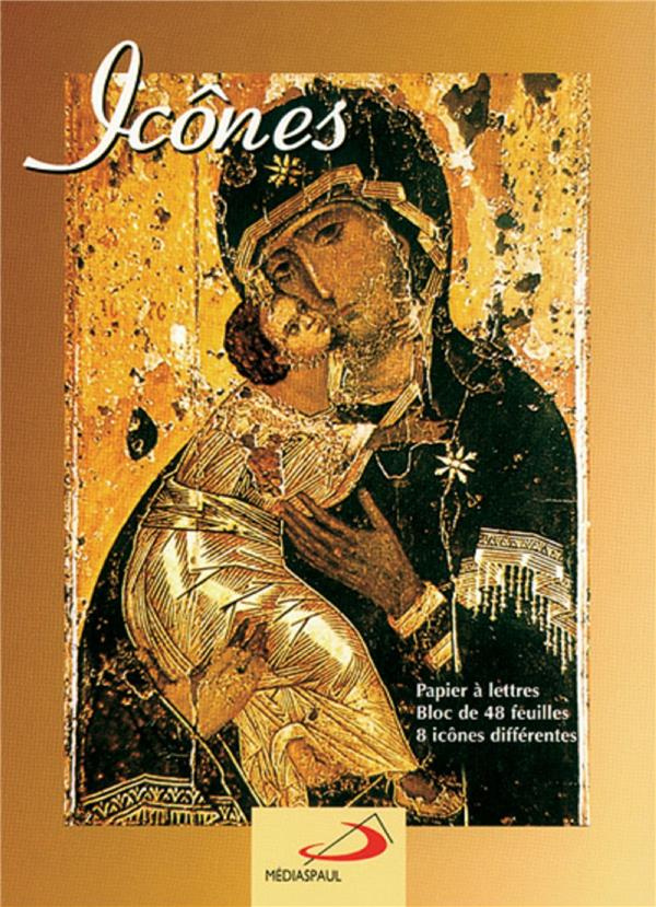 ICONES. Papier à lettres , Bloc de 48 feuilles, 8 icônes différentes