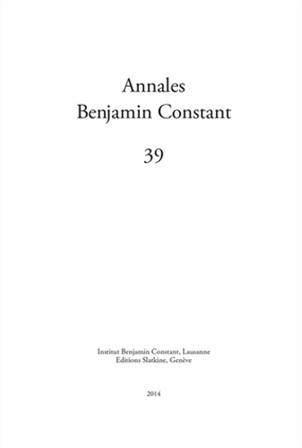 ANNALES BENJAMIN CONSTANT N.39 2014