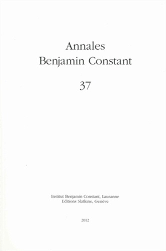 ANNALES BENJAMIN CONSTANT N.37 2012