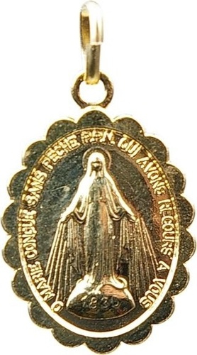 MEDAILLE NOTRE DAME DES MIRACLES DOREE