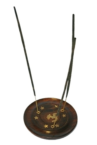 PORTE ENCENS ROND EN BOIS - SYMBOLE OM