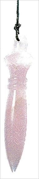 PENDULE THOT EN QUARTZ ROSE