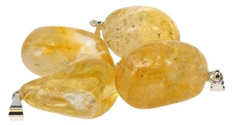 LOT DE 10 PENDENTIFS - CITRINE (AMETHYSTE CHAUFFEE)