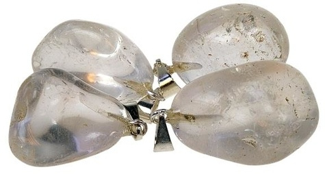 LOT DE 10 PENDENTIFS - CRISTAL DE ROCHE