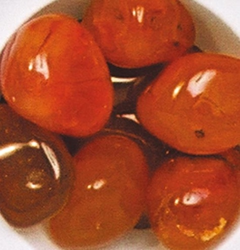 LOT DE 10 PIERRES PETIT MODELE : CORNALINE