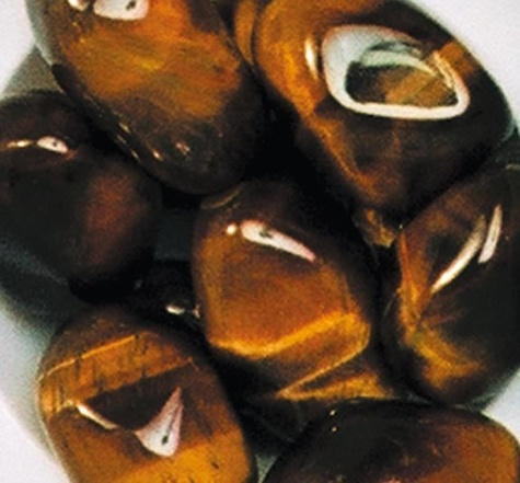 LOT DE 10 PIERRES PETIT MODELE : OEIL DE TIGRE