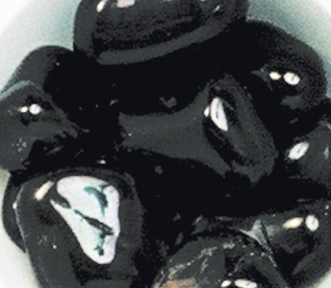 LOT DE 10 PIERRES PETIT MODELE : ONYX NOIR