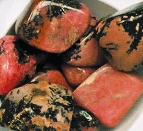 LOT DE 10 PIERRES PETIT MODELE : RHODONITE