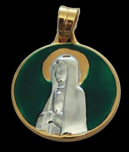 MEDAILLE OR - EMAIL VERT - VIERGE ARGENT