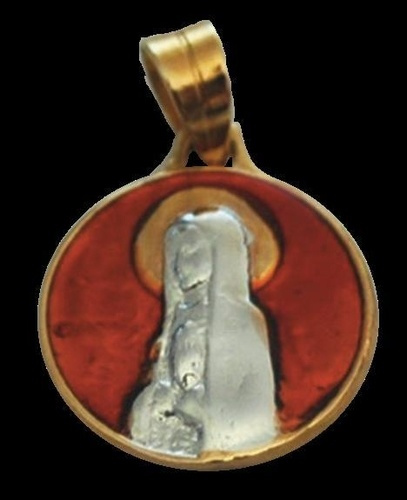 MEDAILLE OR - EMAIL ROUGE - VIERGE ARGENT