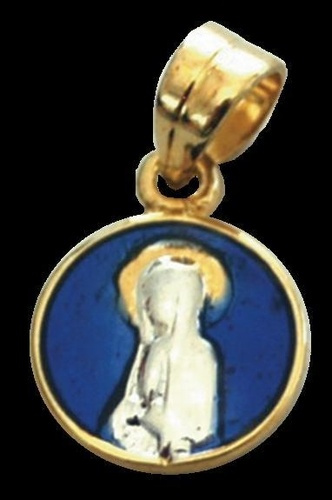 MEDAILLE OR - EMAIL BLEU - VIERGE ARGENT