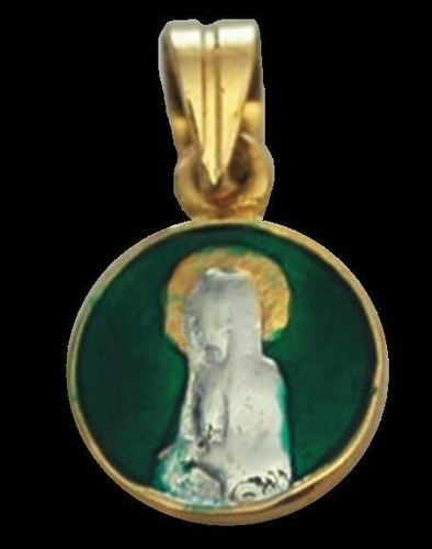 MEDAILLE OR - EMAIL VERT - VIERGE ARGENT