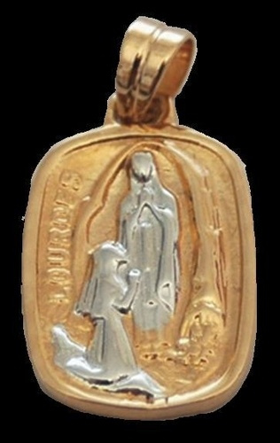 MEDAILLE OR - NOTRE DAME DE LOURDE ARGENT