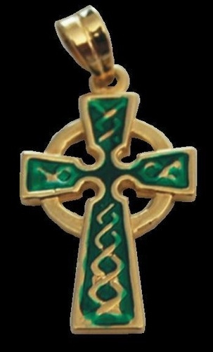 CROIX CELTIQUE OR - EMAIL VERT