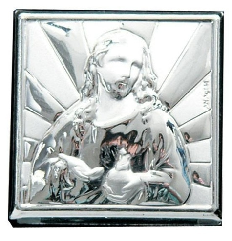 BLOC CRISTAL ARGENT SACRE - JESUS
