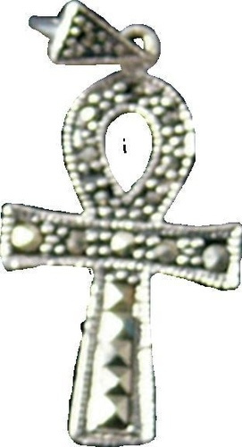 CROIX EGYPTIENNE ARGENT ET MARCASSITE