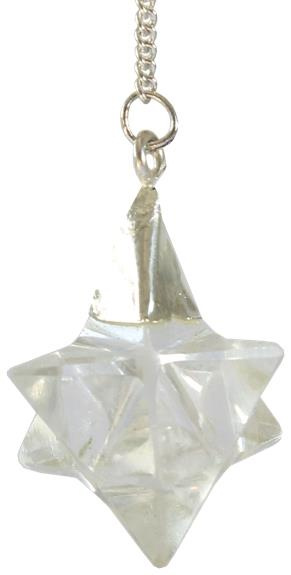 PENDULE MERKABA EN CRISTAL DE ROCHE