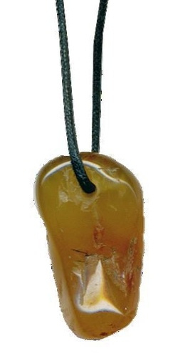 PENDENTIF PIERRE PERCEE - CORNALINE