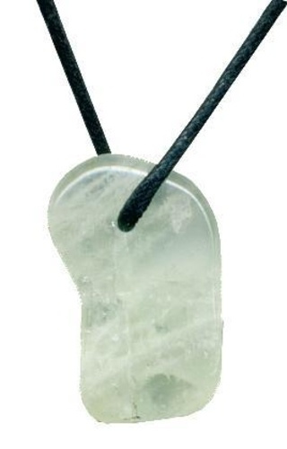 PENDENTIF PIERRE PERCEE - AIGUE MARINE