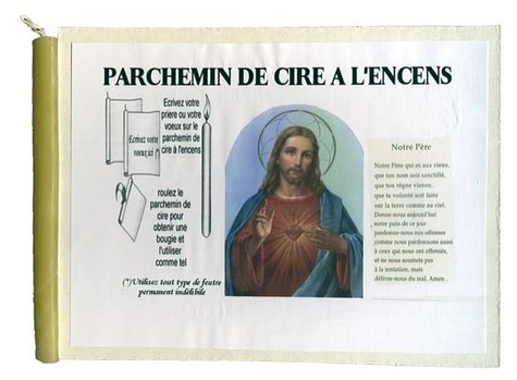 PARCHEMIN DE CIRE A L'ENCENS - NOTRE PERE