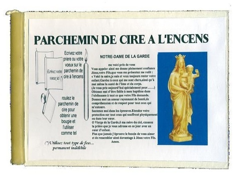 PARCHEMIN DE CIRE A L'ENCENS - NOTRE DAME DE LA GARDE