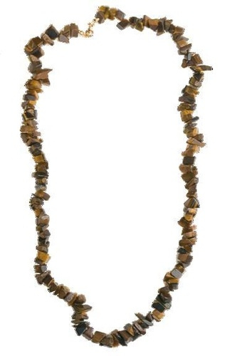 COLLIER BAROQUE OEIL DE TIGRE 45 CM