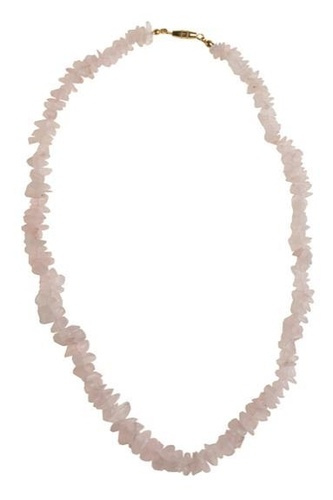 COLLIER BAROQUE QUARTZ ROSE 45 CM