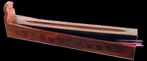 Porte encens boite bois incrustée - GM