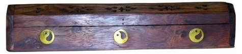 Porte Encens boite Bois réserve incrustée