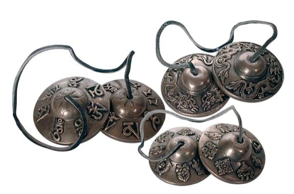 CYMBALES TIBETAINES TINGTCHAKS SYMBOLES GRAVES GRANDS