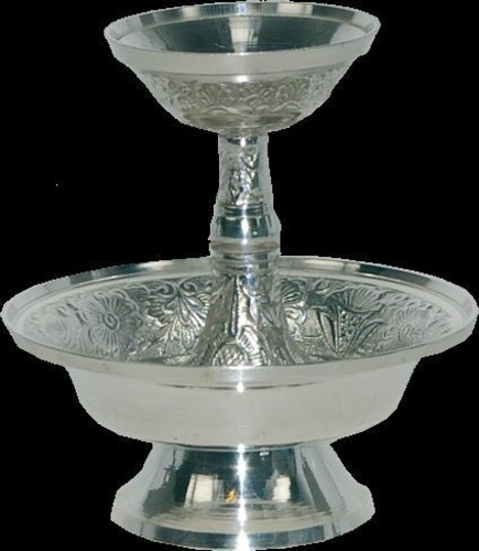 Serkiem métal blanc gravé - PM