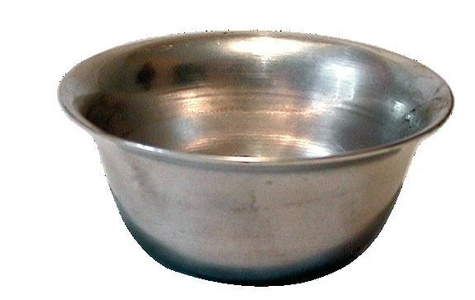 Serie bols offrandes métal blanc - 6,2 cm