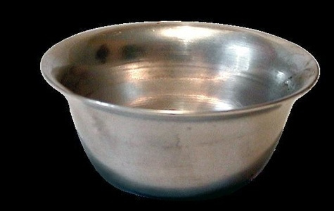 Serie bols offrandes métal blanc - 7,5 cm