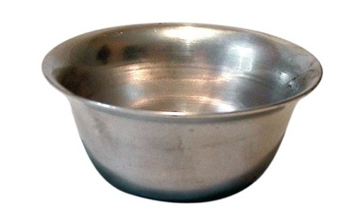 Serie bols offrandes métal blanc - 8,7 cm