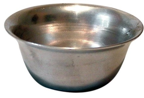 Serie bols offrandes métal blanc - 10 cm