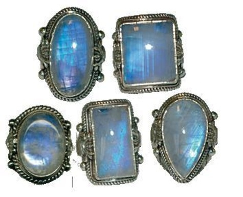 Bague Kalash - pierre de lune 54-56