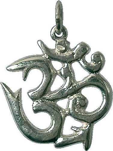 Pendentif OM métal argenté - GM