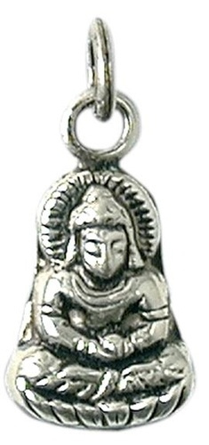 Pendentif Bouddha métal argenté - TPM