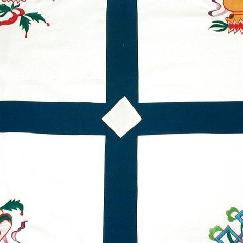 Tenture de porte Tibétaine brodée - blanc