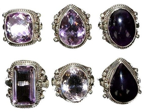 Bague Kalash - améthyste taillée 50-52