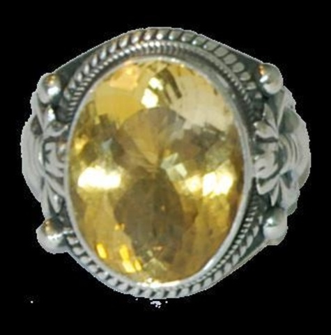 Bague Kalash - citrine taillée 50-52