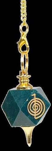 Pendule reiki facette jaspe vert