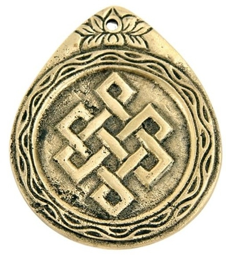 Médaillon Tibétain noeud d'éternité