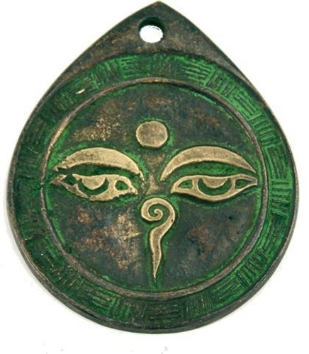 Médaillon Tibétain yeux du Bouddha