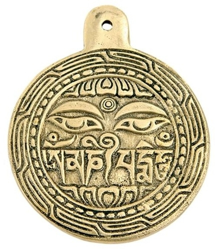 Médaillon Tibétain mani/yeux Bouddha