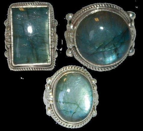 Bague Kalash - labradorite 62-64