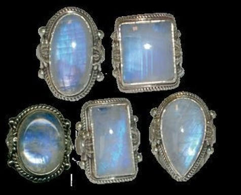 Bague Kalash - pierre de lune 62-64