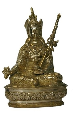 Guru Rimpoche doré - Inde - 21 cm