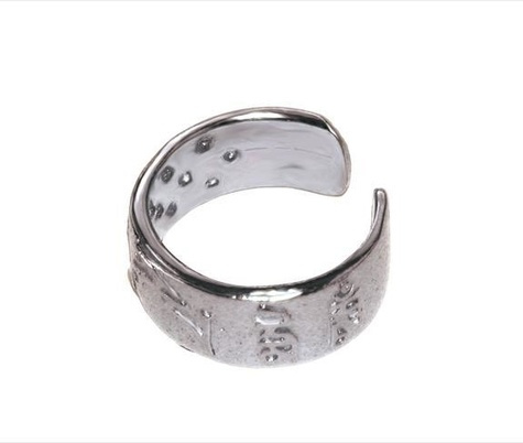 BAGUE SHIATSU - PLAQUE ARGENT - PETIT MODELE